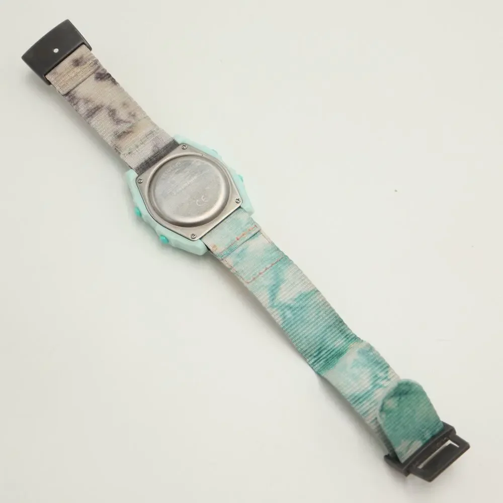 Freestyle Shark Clip Digital Watch 38mm Light Blue Nylon Strap with New Battery